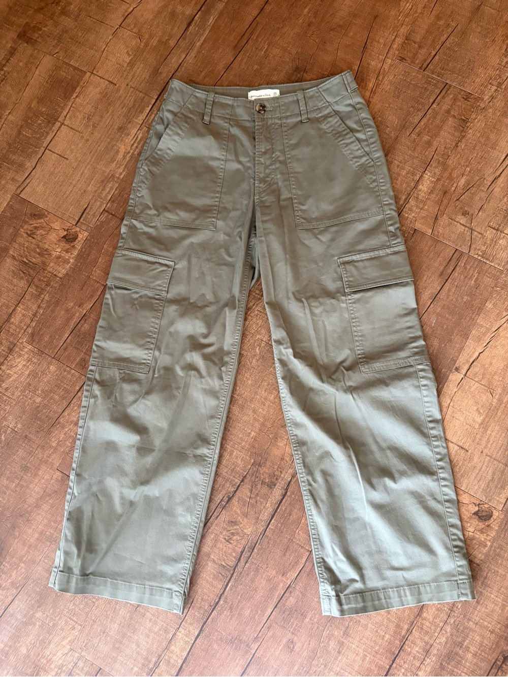 Abercrombie & Fitch Olive Green Women's Cargo Pants